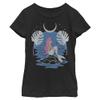 Disney Princess Celestial Ariel Girl's Solid Crew Tee, Black, X-Large view 1