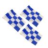Checkered Golf Flags with Tube Inserted,8 L x 6H Mini Putting Green Flags for Yard Indoor Outdoor Backyard Garden, 420D Nylon Pin Flag (Blue/White,3sets) view 1