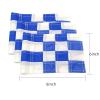 Checkered Golf Flags with Tube Inserted,8 L x 6H Mini Putting Green Flags for Yard Indoor Outdoor Backyard Garden, 420D Nylon Pin Flag (Blue/White,3sets) view 2