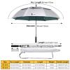 Doubwell UV protection UPF 50+ golf umbrella 62/68 Inch large umbrella automatic open windproof sturdy construction shade for blocking sun and rain (62 inch, Silver/Green) view 2