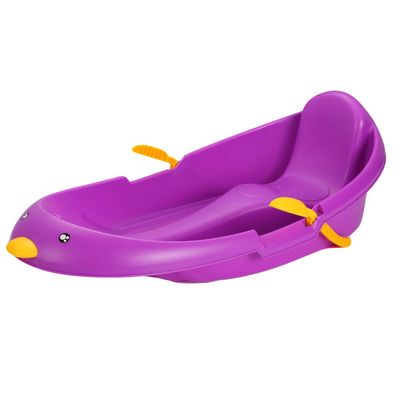 DANADESK Plastic sled, Double Toboggan sled Sledding Board seat Cold-Resistant -40 Thickening Suitable for Adults, Children 39''inch-D