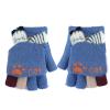 Kids Boys Girls Ski Gloves Warm Waterproof Snow Cycling Riding Toddlers Mittens (Blue1) view 2