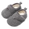XIHALOOK Toddler Boys Girls Cozy Fleece Slippers with Non Skid Sole Bottom Warm Winter Socks Shoes Grey, 6.5-7.5 Toddler view 3