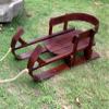 DANADESK Infant sled for Snow, Wood Toddler to-Boggan Children ski Solid Wooden Sleigh Sledge Grass Skiing for Kids-B view 2