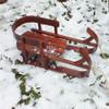 DANADESK Infant sled for Snow, Wood Toddler to-Boggan Children ski Solid Wooden Sleigh Sledge Grass Skiing for Kids-B view 3