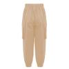 JanJean Kids Girls High Waisted Cargo Pants Casual Loose Combat Twill Trousers with Buckle Waist Belt Hip Hop Streetwear Khaki 8 Years view 2