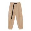 JanJean Kids Girls High Waisted Cargo Pants Casual Loose Combat Twill Trousers with Buckle Waist Belt Hip Hop Streetwear Khaki 8 Years view 3