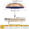 Doubwell UV protection golf umbrella 62/68 Inch UPF 50+ large umbrella automatic open windproof sturdy construction shade for blocking sun and rain (62 inch, Gold/Dark Blue) view 2