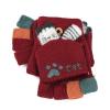 Kids Boys Girls Ski Gloves Warm Waterproof Snow Cycling Riding Toddlers Mittens (Red1) view 4