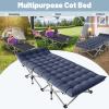 Slsy Folding Camping Cot for Adults with Pad, Padded Portable Sleeping Cots, Camp Bed with Carry Bag for Outdoor Travel, Beach, Hiking view 3