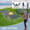 Slsy Folding Camping Cot for Adults with Pad, Padded Portable Sleeping Cots, Camp Bed with Carry Bag for Outdoor Travel, Beach, Hiking view 4