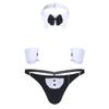 WinChang Mens Sexy Lingerie Set Waiter Tuxedo Role Play Uniform Night Club Costume Outfit Tuxedo Thong Set Medium view 1