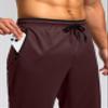 G Gradual Men's Sweatpants Mesh Lightweight with Zip Pockets Breathable Quick Dry Athletic Pants for Workout Running (Dark Red, Small) view 3