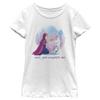 Disney Upon A Snowman Anna and Olaf Pastel Portrait Girls Standard T-Shirt, White, Small view 1