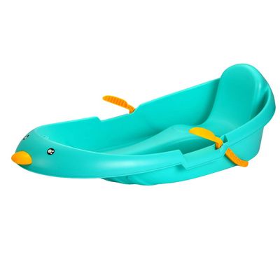 DANADESK Plastic sled, Double Toboggan sled Sledding Board seat Cold-Resistant -40 Thickening Suitable for Adults, Children 39''inch-B