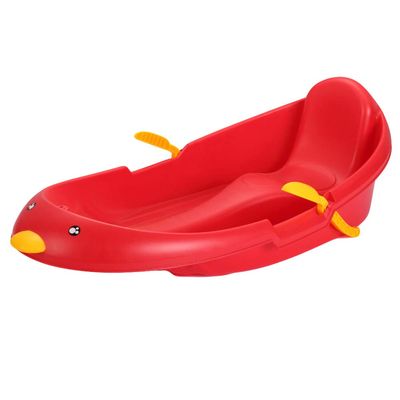 DANADESK Plastic sled, Double Toboggan sled Sledding Board seat Cold-Resistant -40 Thickening Suitable for Adults, Children 39''inch-C