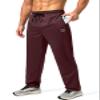 G Gradual Men's Sweatpants Mesh Lightweight with Zip Pockets Breathable Quick Dry Athletic Pants for Workout Running (Dark Red, Large) view 1