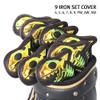 AIMSHARK Skull_Shark Golf Iron Covers/1pcs or 9pcs Set/Golf Head Covers/Golf Club Covers (Skull_Iron 9pcs Set White) view 2