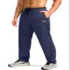 G Gradual Men's Sweatpants Mesh Lightweight with Zip Pockets Breathable Quick Dry Athletic Pants for Workout Running (Navy, Large) view 1