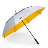 Doubwell UV protection UPF 50+ golf umbrella 62/68 Inch large umbrella automatic open windproof sturdy construction shade for sun and rain (68 inch, Silver/Yellow) view 1