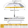 Doubwell UV protection UPF 50+ golf umbrella 62/68 Inch large umbrella automatic open windproof sturdy construction shade for sun and rain (68 inch, Silver/Yellow) view 2