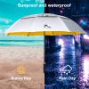 Doubwell UV protection UPF 50+ golf umbrella 62/68 Inch large umbrella automatic open windproof sturdy construction shade for sun and rain (68 inch, Silver/Yellow) view 3