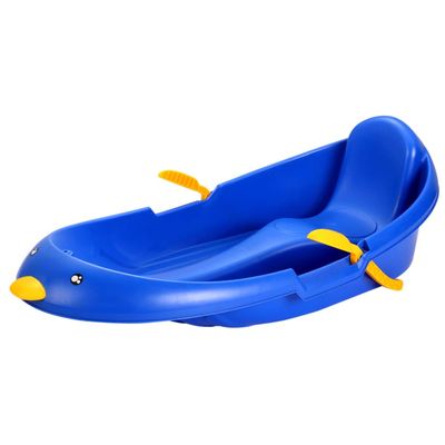 DANADESK Plastic sled, Double Toboggan sled Sledding Board seat Cold-Resistant -40 Thickening Suitable for Adults, Children 39''inch-A