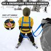 Odoland Kids Ski Snowboard Training Harness Toddler Skiing Harness with Removable Leash Speed Control Teaching for Beginners, Blue view 2