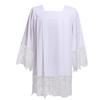 BLESSUME Catholic White Pleated Lace Surplice Liturgical Cotta Vestment (White, X-Large) view 1