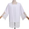 BLESSUME Catholic White Pleated Lace Surplice Liturgical Cotta Vestment (White, X-Large) view 3