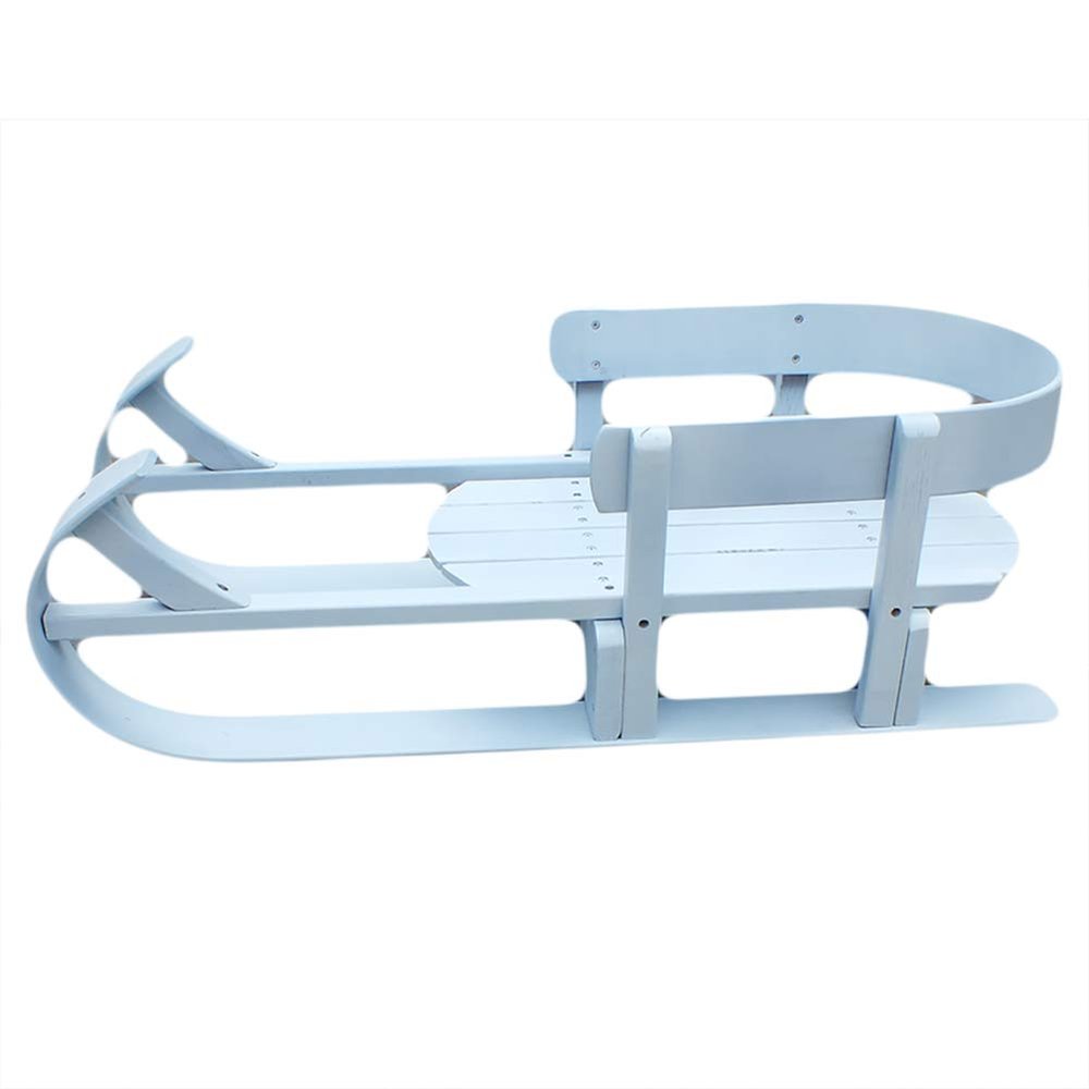 DANADESK Infant sled for Snow, Wood Toddler to-Boggan Children ski Solid Wooden Sleigh Sledge Grass Skiing for Kids-A