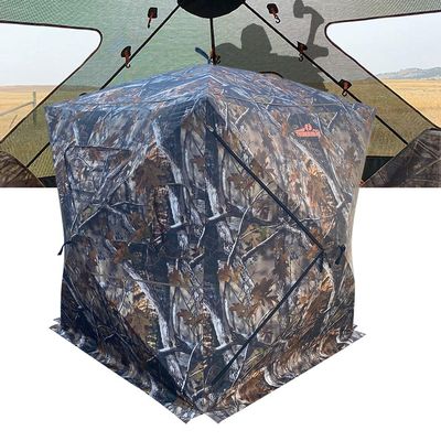 THUNDERBAY 2-3 Person Hidden Threat See Through Hunting Blind, See Through Panel Window with 270 View, Floor Space 62" x 62" to 72" x 72"