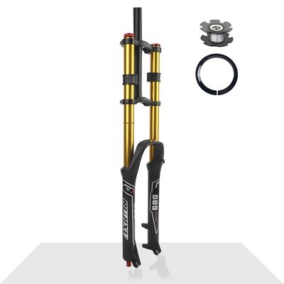 GXFWJD 26 27.5 29 Inch MTB Bike Suspension Fork Travel 135mm Downhill Fork Rebound Adjust Double Shoulder DH Air Straight 1-1/8 Ultralight Bicycle Shock Absorber Delivery from USA