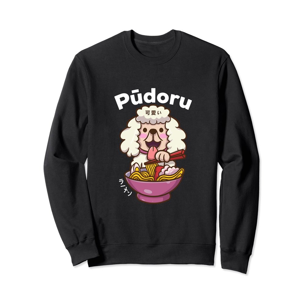 Kawaii Cute Funny Anime Dog Pudoru T-Shirts Sweatshirt