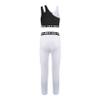 Moggemol Girls Printed Athletic Crop Top with Leggings Sets Jazz Hip Hop Workout Gymnastic Dance Outfit Black,Asymmetry 4 view 2