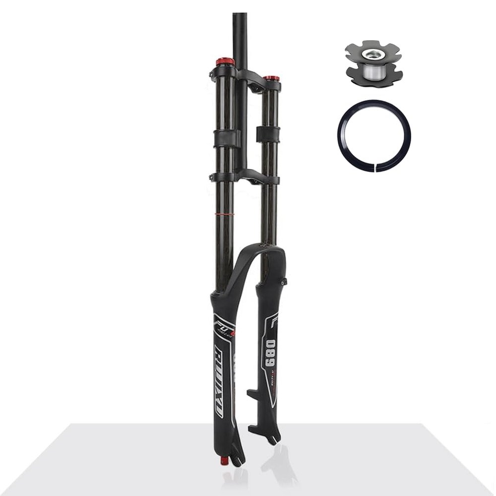 GXFWJD 26 27.5 29 Inch MTB Bike Suspension Fork Travel 135mm Downhill Fork Rebound Adjust Double Shoulder DH Air Straight 1-1/8 Ultralight Bicycle Shock Absorber Delivery from USA