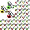 50 Pieces Fly Tying Material - Realistic Dumbbell Eyes (Alloy) for Crafts Spinner Flies (Fresh Water) - 3 Colors Shipped Randomly (3.2 mm)