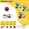 50 Pieces Fly Tying Material - Realistic Dumbbell Eyes (Alloy) for Crafts Spinner Flies (Fresh Water) - 3 Colors Shipped Randomly (3.2 mm) view 2
