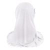 TINAYAUE Kids Girls Muslim Hijab Lace Islamic Scarf Shawls Turban with Flowers Hijab Chiffon Head Scarfs Head Wrap (2-7 Y) view 3