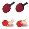 LINGOSHUN Table Tennis Bats,Beginner Ping Pong Paddle Set with Racket Case Perfect for Adults and Kids Indoor/Outdoor Activity / 2 Player Set/B view 4