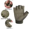 FIORETTO Fingerless Gloves, Airsoft Gloves, Half Finger Gloves for Driving, Cycling, Shooting, Hunting, Motorcycle, Climbing, Outdoor Work Green Medium view 3