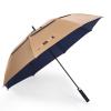 Doubwell UV protection UPF 50+ golf umbrella 62/68 Inch large umbrella automatic open windproof sturdy construction shade for blocking sun and rain (68 inch, Gold/Dark Blue) view 1