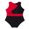 FEESHOW Girls Kids Gymnastics Leotards Ballet Swimwear Youth One-Piece Cutout Back Athletic Unitard Bodysuit Red&Black 6 Years view 4