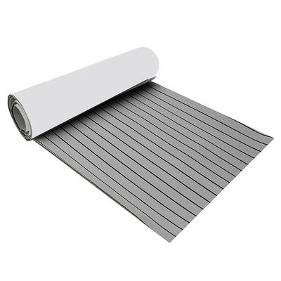 Fetcoi EVA Foam Boat Decking Sheet,Non-Skid Self-Adhesive for Marine Yacht RV Swimming Pool Garden,94.5"x 35.4"Boat Flooring Decking (Gray+Black)