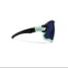 Bertoni Sport Sunglasses Polarized Photochromic Cycling MTB w. Prescription Carrier QUASAR (Black-Aquamarine/Blue Mirror) view 3