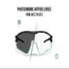 Bertoni Sport Sunglasses Polarized Photochromic Cycling MTB w. Prescription Carrier QUASAR (Black-Aquamarine/Photochromic) view 2