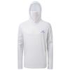 BASSDASH UPF 50+ Mens Long Sleeve Fishing Shirt with Mask UV Neck Gaiter Hoodie White view 3