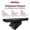Yakima 4 Pack Roof Rack Towers, Rooftop Rail Accessories for Extended Cargo Capacity, Compatible w/Vehicles w/Raised Side Rails, Timberline Towers view 3