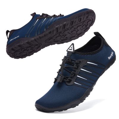 Racqua Swim Pool Water Shoes Quick Dry Aqua Sport Shoes Beach Surf Diving Walking Shoes for Men Women Navy 14 Women/13 Men