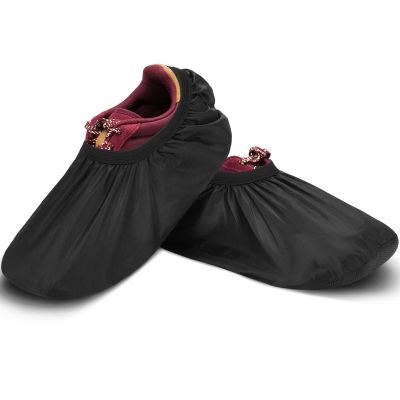 Geyoga 2 Pcs Black Bowling Shoe Covers Polyester Bowling Shoe Protector Covers Accessories for Men Women Game Sports Supplies (X-Large)
